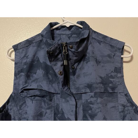 Eddie Bauer Women's Vest Blue Camo Vented Performance Utility Hiking Small - Picture 5 of 11